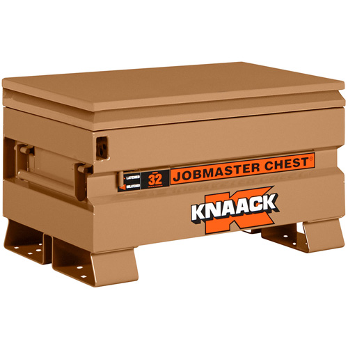 Model 32 Jobsite Chest with Padlock, 32" x 19" x 19", Steel, Tan Sécurité Médic