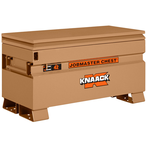 Model 42 Jobsite Chest with Padlock, 42" x 19" x 23-3/8", Steel, Tan Sécurité Médic