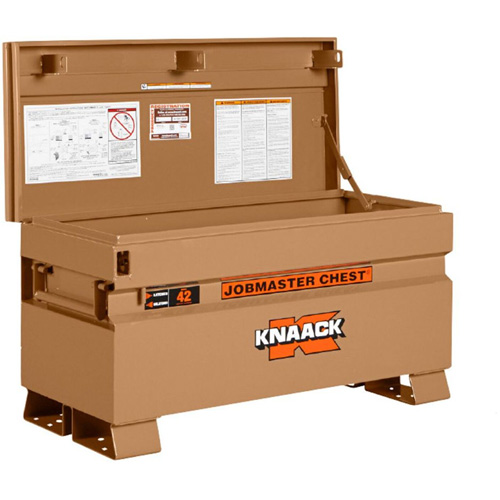 Model 42 Jobsite Chest with Padlock, 42" x 19" x 23-3/8", Steel, Tan Sécurité Médic