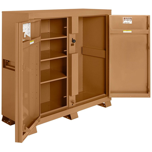 Model 111 Jobsite Cabinet with Padlock, Steel, 47.5 Cubic Feet, Tan Sécurité Médic