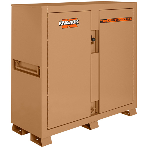 Model 109 Jobsite Cabinet with Padlock, Steel, 47.5 Cubic Feet, Tan Sécurité Médic