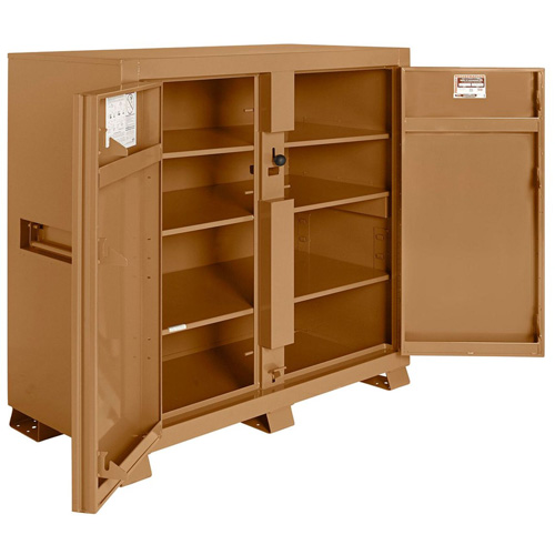 Model 139 Jobsite Cabinet with Padlock, Steel, 59.4 Cubic Feet, Tan Sécurité Médic