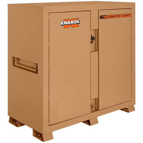 Model 99 Jobsite Cabinet with Double Doors & 2 Padlocks, Steel, 59.4 Cubic Feet, Tan Sécurité Médic