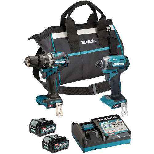 40Vmax XGT Brushless Cordless Impact Driver & Hammer Drill/Driver Tool Kit, Lithium-Ion, 40 V Sécurité Médic
