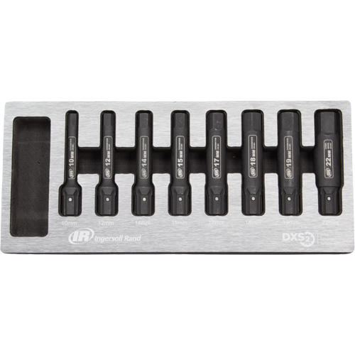 Metric Bit Impact Socket Set, Hex, 8 Pcs Sécurité Médic