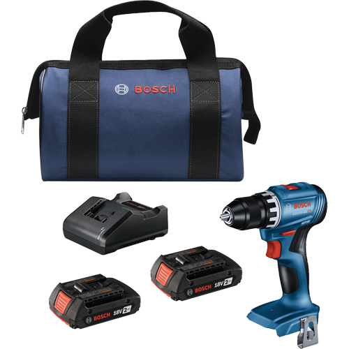 Compact Brushless Drill/Driver Kit, Lithium-Ion, 18 V, 1/2" Chuck, 400 in-lbs. Torque Sécurité Médic