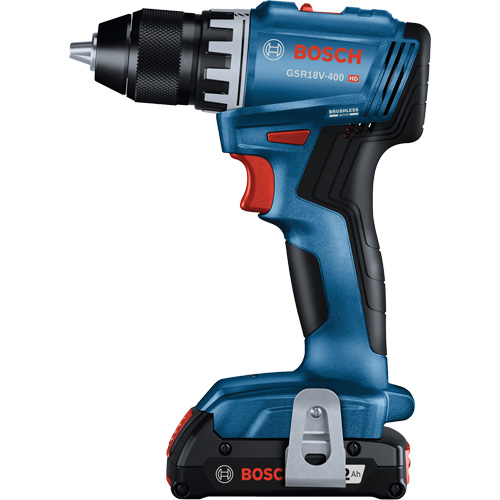 Compact Brushless Drill/Driver Kit, Lithium-Ion, 18 V, 1/2" Chuck, 400 in-lbs. Torque Sécurité Médic