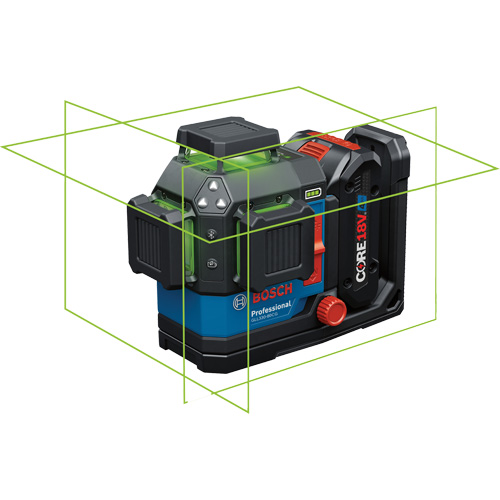 Laser dalignement/nivellement 360 connect&eacute; &agrave; faisceau vert &agrave; trois points Sécurité Médic