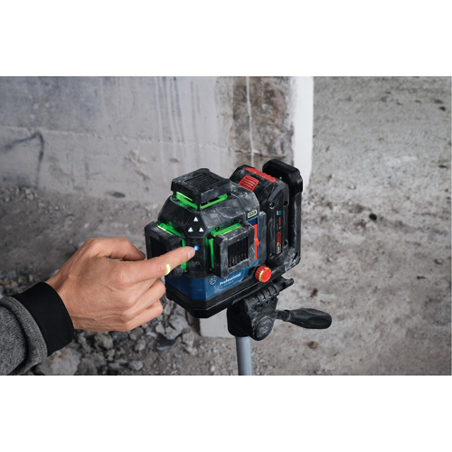 Laser dalignement/nivellement 360 connect&eacute; &agrave; faisceau vert &agrave; trois points Sécurité Médic