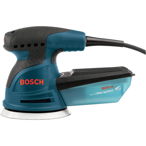 Palm Random Orbit Sander/Polisher, 5" Sand Paper, 2.5 A, 120 V Sécurité Médic