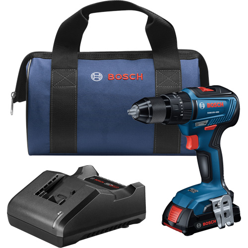 EC Brushless 1/2 In. Hammer Drill/Driver Kit, 1/2" Chuck, 18 V Sécurité Médic