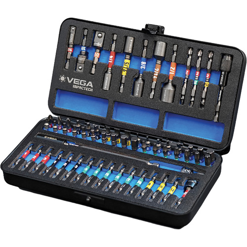 64-Piece Master Impact Driver Bit Set Sécurité Médic