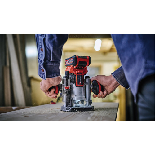 Professional Cordless Compact Router with Fixed Base & Plunge Base (Tool Only) Sécurité Médic