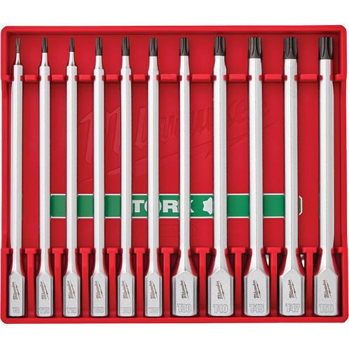 Jeu de douilles &agrave; embouts longues, Torx, Prise 1/4"/3/8", 11 mr Sécurité Médic