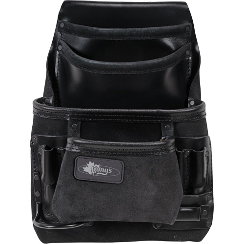 Sac robuste Phantom pour clous et outils, Cuir, 10 pochettes, Noir Sécurité Médic
