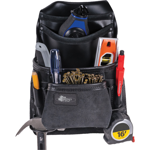 Sac robuste Phantom pour clous et outils, Cuir, 10 pochettes, Noir Sécurité Médic