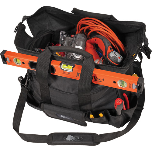 Phantom Collection 18" Contractor's Tool Bag, Ballistic Polyester, 25 Pockets, Black Sécurité Médic