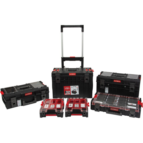 5-Piece Arx&reg; Rolling Toolbox Base Set, 25-1/5" x 19" x 54-3/5", Black Sécurité Médic