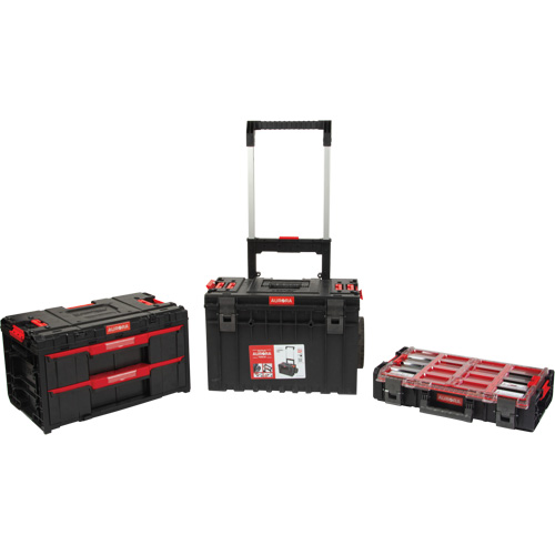3-Piece Arx&reg; Rolling Toolbox Base Set, 25-1/5" x 19" x 42-2/5", Black Sécurité Médic