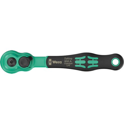 A Zyklop Comfort Ratchet with Reversing Lever, 1/4" Drive, Ergonomic Handle Sécurité Médic