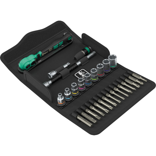 SA 15 Zyklop Comfort Ratchet Set with Reversing Lever, 28 Pcs, 1/4" Drive Size Sécurité Médic