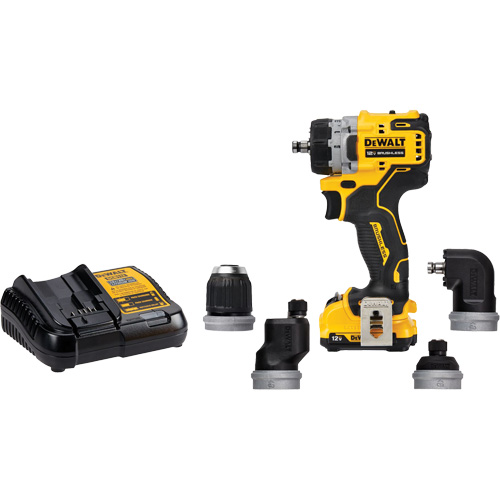 XTREME Brushless Cordless 5-in-1 Drill/Driver Kit, Lithium-Ion, 12 V, 3/8" Chuck Sécurité Médic