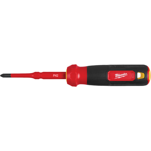 Tournevis &agrave; embouts interchangeables &agrave; tige articul&eacute;e isol&eacute; 1000 V, 2-en-1, 8-4/5" lo, Prise Coussin&eacute;e Sécurité Médic
