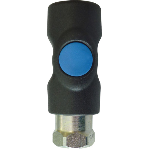 TOPQUIK S1 Industrial Quick Coupler, Polyester Composite/Stainless Steel, 1/4", Female NPT, 174 PSI Sécurité Médic