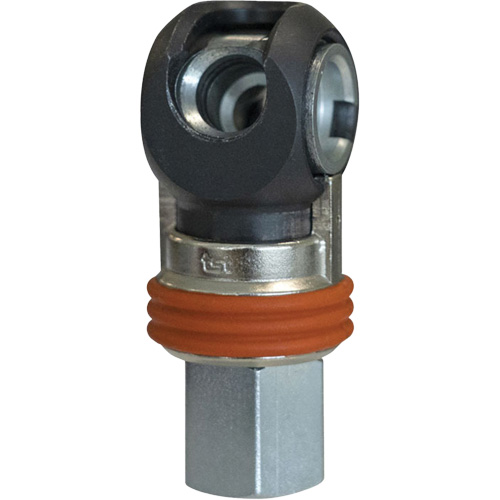 TOPQUIK SC Industrial Swing Quick Coupler, Nickel-Plated Steel, 3/8", Female NPT, 360 PSI Sécurité Médic