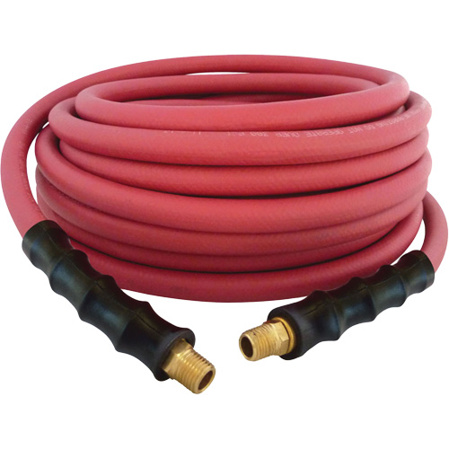 MAXPRO Rubber Hose, Air/Water, EPDM Rubber/Polyester, 3/8" dia. x 50', 300 psi, 1/4 NPT Sécurité Médic
