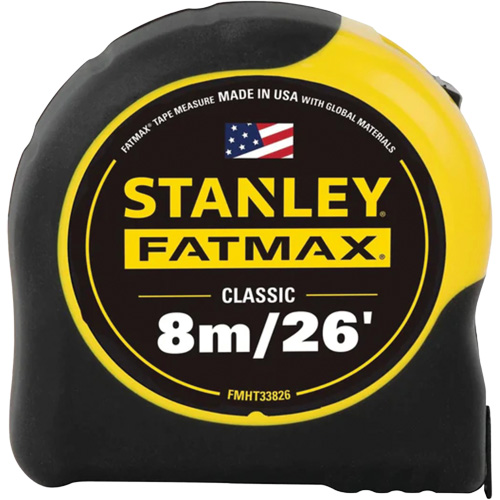 FATMAX&reg; Tape Measure, 1-1/4" x 26'/8 m, Imperial & Metric Graduations Sécurité Médic
