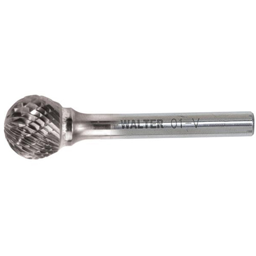 Double Cut Ball Nose Burr, SD-42, 1/8" Dia., 1/8" Shank, 1/8" Depth of Cut Sécurité Médic