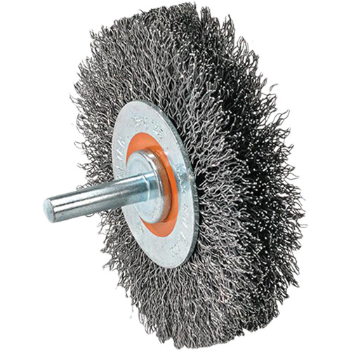 Brosse mont&eacute;e &agrave; fil, Arbre 5/8" Sécurité Médic