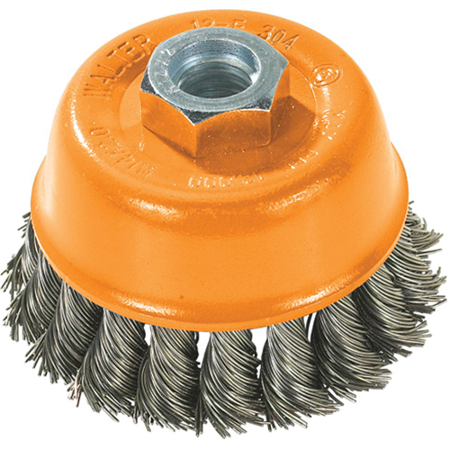 Brosse-boisseau, 3" dia. x 5/8"-11 arbre Sécurité Médic