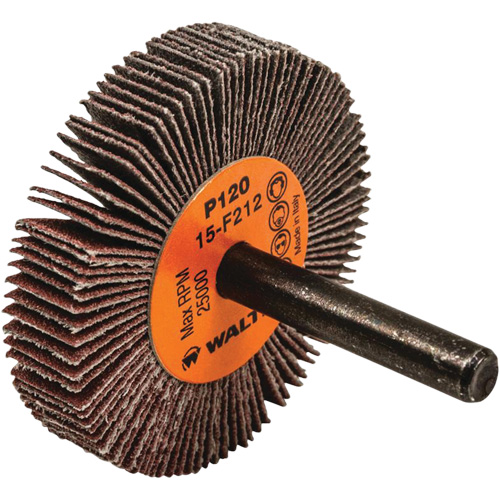 Flap Wheels-Coolcut Flap Wheels, Aluminum Oxide, 120 Grit, 2" x 3/8" x 1/4" Sécurité Médic