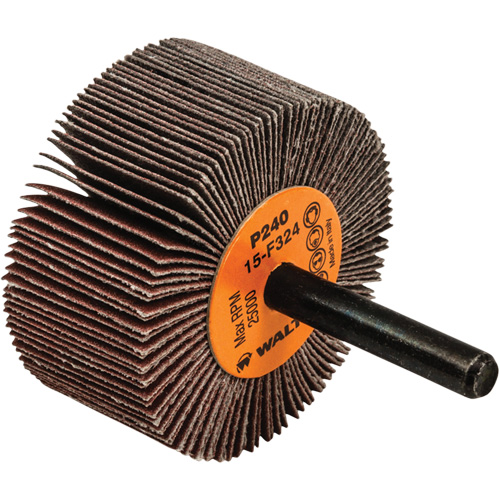 Flap Wheels-Coolcut Flap Wheels, Aluminum Oxide, 240 Grit, 2" x 1" x 1/4" Sécurité Médic