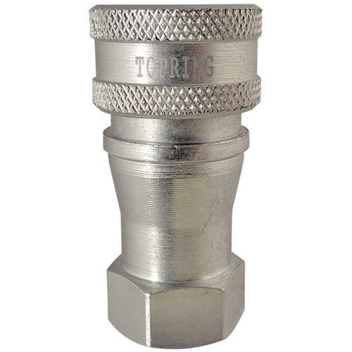 RACCORD HYDRAULIQUE FERMETURE 2 VOIES,1"NPT,ACIE, Laiton/Acier inoxydable Sécurité Médic