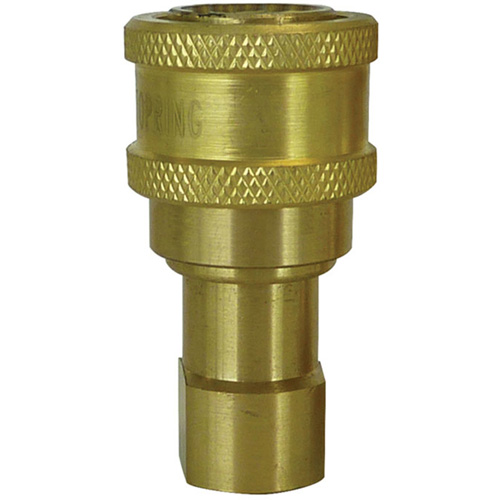 RACCORD HYDRAULIQUE FERME 2VOIES,1"NPT,LAITON, Laiton/Acier inoxydable Sécurité Médic