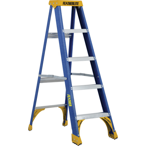 Industrial Duty Stepladders (6300 Series), 5', Fibreglass, 250 lbs. Capacity, Type 1 Sécurité Médic