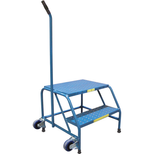 Escabeaux roulants Tilt-N-Roll, 2 marche(s), 24" l x 29" la x 19" h, Capacit&eacute; 300 lb Sécurité Médic