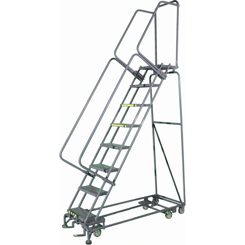 All Directional Ladders, 10 Steps, 24" Step Width, 100" Platform Height, Steel Sécurité Médic