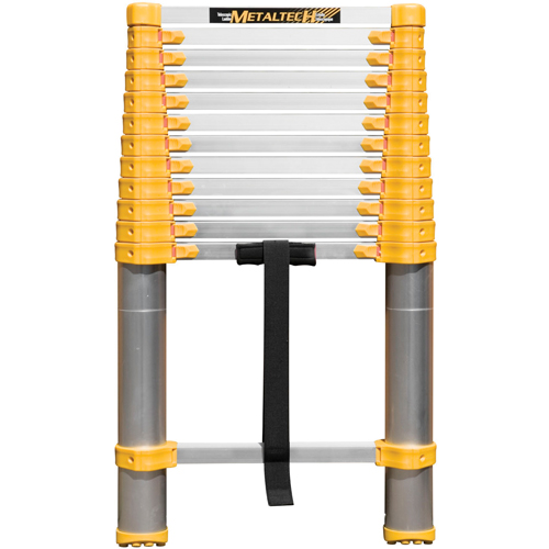 Telescopic Ladder, 3' - 12', Aluminum, 250 lbs. Capacity, Type 1 Sécurité Médic