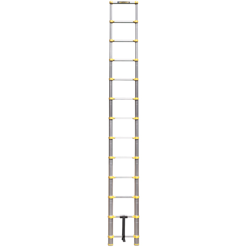 Telescopic Ladder, 3' - 12', Aluminum, 250 lbs. Capacity, Type 1 Sécurité Médic