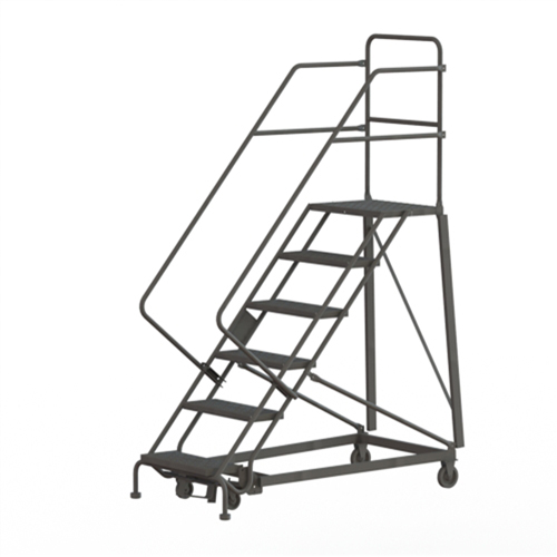 Heavy Duty Safety Slope Ladder, 6 Steps, Serrated, 50° Incline, 60" High Sécurité Médic