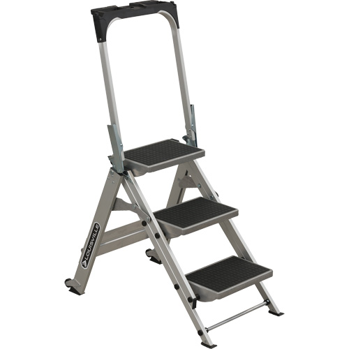 Tilt & Roll Step Stool Ladder, 3 Steps, 34" x 22" x 50.75" High Sécurité Médic