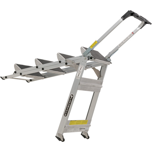 Tilt & Roll Step Stool Ladder, 4 Steps, 44.25" x 22.13" x 59" High Sécurité Médic
