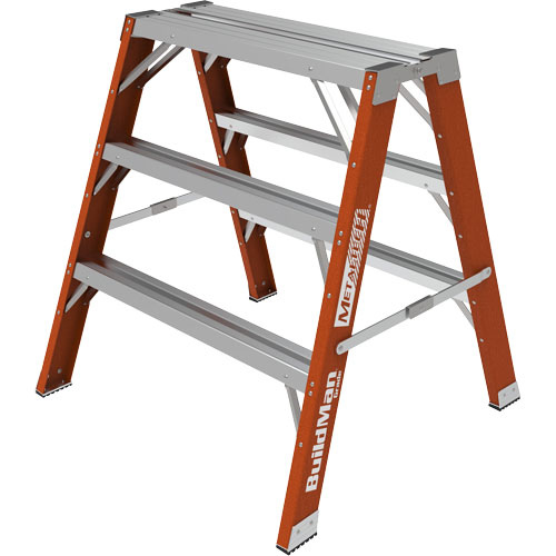 Buildman Step-up Workbench, 3' H x 34.75" W x 33.25" D, 300 lbs. Capacity, Fibreglass Sécurité Médic