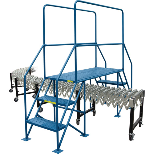 Crossover Ladder, 35-1/2" Overall Span, 31-1/2" H x 22" D, 22" Step Width Sécurité Médic