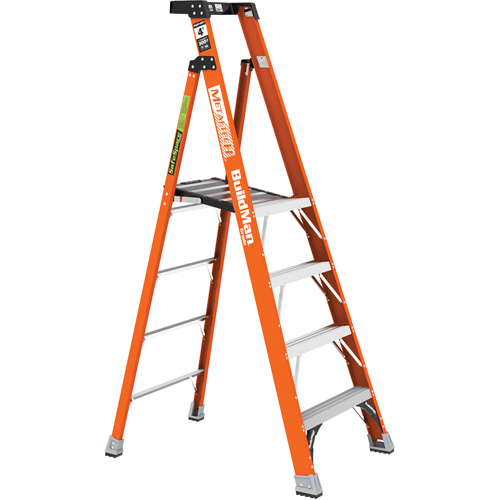 Safespace Platform Step Ladder, 4', 300 lbs. Cap. Sécurité Médic