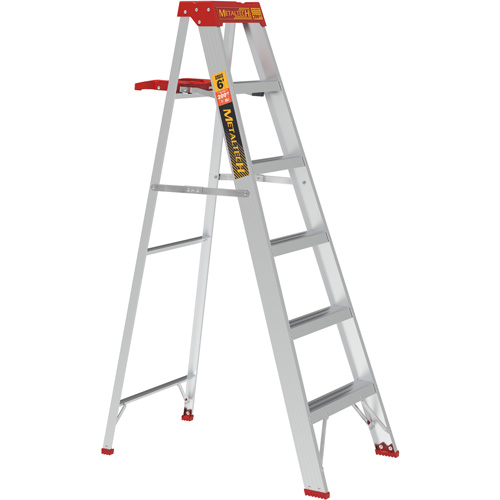 Step Ladder with Paint Tray, 6', Aluminum, 200 lbs. Capacity, Type 3 Sécurité Médic